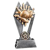 Express Medals 1 Pack of 7 Inch Tall Sun Ray Bowling Trophy Awards Boys Girls Mens Women Youth Team Trophies award tournament champion winner event prize gift SR103