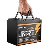 Group 24 LiFePO4 Battery 12V 100Ah, Lightweight 21.9lb Lithium Battery with 100A BMS, 4S4P Expandable, Up to 15,000 Cycles, Ideal for RV, Marine, Solar, Off-Grid, Trolling Motor, DIY Power