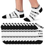 Twistover 6 Pairs 6/12 Pairs Cheer Socks Bulk Cheer Ankle Sock Cheerleading Team Gift for Women Cheerleader Sport Team Spirit Supply (Black)