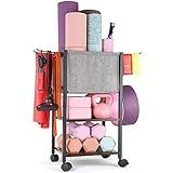 Yoga Mat Storage Rack Home Gym Equipment Workout Equipment Organizer Yoga Mat Holder for Dumbbell,Kettlebell and More Gym Accessories Gym Essentials Women Men Fitness Exercise Equipment Organization