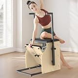 AddWin Pilates Chair, Wunda Chair Pilates Combo with Handles & Split Pedals, Adjustable Resistance Pilates Equipment for Home Workouts, Sturdy Frame for Full Body Training