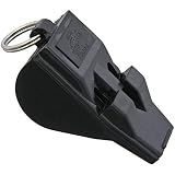 ACME THE BPA Free Plastic Tornado Pealess Airfast™ Whistle No 623. Small, high Pitch 117dBA. Weatherproof Genuine Referee Whistle. (Black)