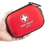 Mini First Aid Kit - 120 Piece Small Waterproof Hard Shell Medical Kit