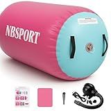 Air Barrel - Air Roller Gymnastics Barrel for Back Handspring Trainer, Air Tumble Mat with Pump for Gym Training/Yoga Balance Exercise/Cheerleading/Home and Outdoor Use
