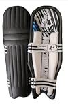 SNICK Ultralite Cricket Batting Pads | Youth | 2 Straps | Weigth Less Than 2lbs | Professional use (Black, Youth)