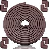 Baby Proofing Edge Corner Protector, 20.5 ft (18.1ft Edge + 8 Corners) Baby Proof Corner Guards ,Thick Table Bumper Guard, 3M Pre-Taped Corners, Soft Rubber Foam Guard Heavy-Duty…