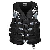O'Neill Men's Superlite USCG Life Vest,Black/Black/Smoke:White,XL