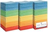 S&T INC. Microfiber Cleaning Cloth, 150 Pack, 11.5" x 11.5"