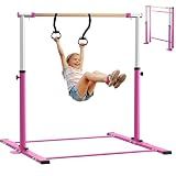 EL&IT·Wings Gymnastic Kip Bar, Adjustable Height 3-5FT, 300LB Capacity, Kid | Horizontal Bar for Kids Girls Junior, Home Gym Equipment, Ideal for Indoor and Home Training