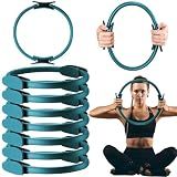 Syhood 6 Pcs Pilates Ring 11.81 Inch Pilates Circle Yoga Ring Magic Lightweight Flexible Workout Equipment for Fitness Physical Therapy Resistance Exercise Arms Legs(Green)