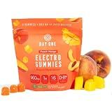 Day One Electrogummies - 60pcs. of Peach Mango Flavored Electrolyte Gummies for Hydration - Packed with Essential Electrolytes Ideal for Workouts, Running, Hiking and More