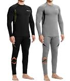 romision Thermal Underwear Long Johns for Men Fleece Lined Base Layer Cold Weather Hunting Gear Bottom and Top Set
