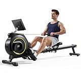 YPOO Rowing Machine for Home, 350 LB Capacity, 16-Level Silent Resistance, Magnetic Rowing Machines for Home Foldable, Full-Body Workout Compact Rowing Machine for Cardio & Strength with APP Support