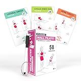 Flexies Wall Pilates Workouts For Women - 58 Exercise Cards with Wall Pilates Workout Postures, Instructions & Breathing Tips | Free Ring & Dry-Erase Marker to Create a Customize pilates at home Exercise Chart