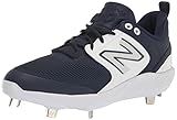 New Balance Men's Fresh Foam X 3000 V6 Metal Baseball Shoe, Navy/White, 7.5