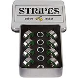 Yellow Jacket Premium Skateboard Bearings, Pro Longboard Bearings, 608, ABEC 9, Washers and Spacers, Jungle Green (Pack of 8)