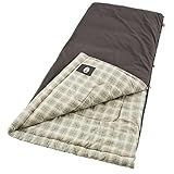 Coleman Heritage Big & Tall 10°F Flannel Sleeping Bag, XL Sleeping Bag Fits Adults up to 6ft 7in Tall, Machine Washable, Great for Camping, Hunting, Guests, & More