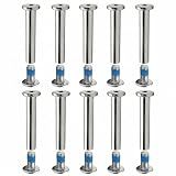 VORTRACK 10 Pcs Inline Skate Axle Screws - 6mm Shaft Diameter (15/64'') Roller Blade Replacement Wheels Screws, 30mm Length Hex Socket Screws for 6mm Axles, Silver Tone Metal Skating Hardware