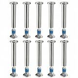 VORTRACK 10 Pcs Inline Skate Axle Screws - 6mm Shaft Diameter (15/64'') Roller Blade Replacement Wheels Screws, 30mm Length Hex Socket Screws for 6mm Axles, Silver Tone Metal Skating Hardware