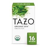 TAZO Organic Zen Green Tea, Caffeinated Tea with Refreshing Lemongrass & Spearmint, 16 Total Bags