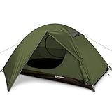 Bessport Camping Tent 1 Person Tent Waterproof Two Doors Backpacking Tent Easy Setup Lightweight for Outdoor, Hiking Mountaineering Travel