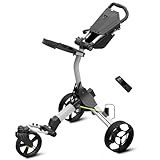 Alphard Electric Golf Cart with Remote - Cybercart Electric Golf Caddy, Motorized Golf Caddy w Accessories - Cup Holder, Umbrella Holder, Anti-tip Wheels, Magnetic pad - Compact Folding