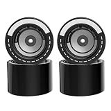 Maxfind 90mm 78A Longboard Wheels, Soft PU Skateboard Wheels, Set of 4