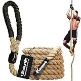Keepark 10ft Gym Climbing Rope - Natural Hemp Rope Climbing Rope1.5 Inch in Diameter No Mounting Bracket Included