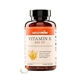 NatureWise Vitamin E 400 IU Softgels (180mg DL-Alpha) - Dairy, Gluten & Soy Free - Antioxidant-Rich Dietary Supplement for Skin, Heart, and Immune Health Support - 4-Month Supply, 120 Count