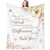 Christmas Employee Gifts, Thank You/Appreciation Gifts for Women Blanket 60"x50", Retirement/Farewell/Going Away/Leaving Gifts for Coworkers Employees Boss Teachers Nurse, Team Gift for Employees
