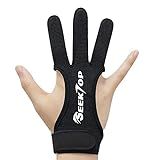 Seektop Archery Gloves Shooting Hunting Leather Three Finger Protector for Youth Adult Beginner - M