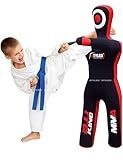 Un-Filled Wrestling Dummy for Kids - Ultimate Training Companion for Grappling Jiu Jitsu BJJ MMA Judo - Unleash Your Potential with Our Youth Punching Buddy Un-Filled (Black, 4ft / 48 Inches)