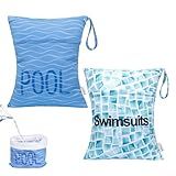 ALVABABY 2pcs Superior Waterproof Wet Dry Bags,Reusable with Two Zippered Pockets, Baby Cloth Diaper Wet Bags,Travel,Beach,Pool,Daycare,Soiled Baby Items,Yoga Gym Bag,Wet bag for Swimsuit