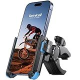 Lamicall Motorcycle Bike Phone Mount - [1s Quick Release] Bike Cell Phone Holder Clip, Bicycle Scooter Handlebar Clamp, for iPhone 16 15 14 Pro Max, Galaxy S25 S24 Ultra, 4.7-7" Phones, Blue