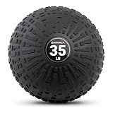 Marcy 35 lb Slam Ball Dead Weight, Sand-Filled Medicine Ball with Durable PVC Shell & Textured Grip – Non-Bounce Workout Ball for Slams, Tosses, Core & Full Body Training MCSB-035