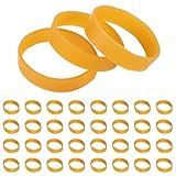 lasuroa 32pcs Ski Brake Retainers, Snowboard Brake Bands Retainers Brake Rubber Band Ski Binding Strap for Snowboard Outdoor Winter Sports Accessories (Yellow)