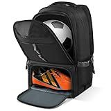BROTOU Soccer Backpack Sports Bag with Ball Holder and Shoe Compartment for Football Basketball Volleyball Rugby