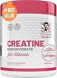 Old School Labs 5000mg Creatine Monohydrate Powder, Optimized Creatine for Women +2000mg Collagen +1g BCAA 2:1:1 Supports Lean Muscles & Recovery, Energy & Stamina - Micronized, Natural & Made in USA
