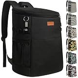Camping 30 Cans, Soft Backpack Coolers Insulated Leak Proof Travel Waterproof Lunch Picnic Beach Work Trip Drink Beverage Beer Thermal Bag Black