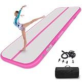 Estgora Gymnastics Mat for Tumbling Tumble Track, Thick Inflatable Gymnastic Training Equipment For kids At Home Gym Cheerleading with Electric Pump