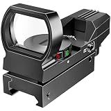 Feyachi Reflex Sight - Adjustable Reticle (4 Styles) Both Red and Green in One Red Dot Sight