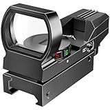 Feyachi Reflex Sight - Adjustable Reticle (4 Styles) Both Red and Green in One Red Dot Sight