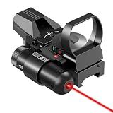 CVLIFE Red Dot Sight Red Green Dot 4 Reticle with Laser for 20mm Rail