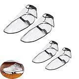 ArrErr 2 Pair Barber Shoe Covers Protector Clear Reusable Hair Dye Shoes Cap Protective Case Cover for Men Women Barbershop Hair Cutting Coloring Hairdressing Salon Haircut Stylist Colorist