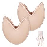 Toe Pads for Pointe Shoes, 1 Pair Soft Ballet Ballet Toe Pads Dance Shoe Toes Protector Accessories, 3.54 x 3.15 Inch High Heels Toes Caps Pad for Pointe Shoes, Forefoot Wrap Pad for Women Girls