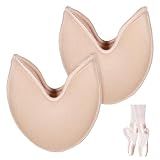 Toe Pads for Pointe Shoes, 1 Pair Soft Ballet Ballet Toe Pads Dance Shoe Toes Protector Accessories, 3.54 x 3.15 Inch High Heels Toes Caps Pad for Pointe Shoes, Forefoot Wrap Pad for Women Girls
