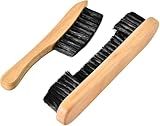 Tiekerbilir Billiards Pool Table and Rail Brush Set, Billiards Pool Snooker Accessories, Billiard Pool Table Nylon Bristle Brush 9" Natural Wood Handle