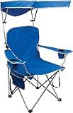 Quik Shade Full Size Shade Folding Chair for Camping, Polyester, Arm Rest|Foldable, Royal Blue, 2'L x 3'W x 4.3'H (160048DS)