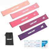 WIKDAY Resistance Bands for Working Out Exercise Loop Bands, Pink Purple