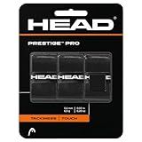 HEAD Prestige Pro Racquet Overgrip - Tennis Racket Grip Tape - Black, 3 Pack